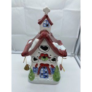 Vintage Elements Illuminated Christmas Village Church Ceramic 11x6 Holiday